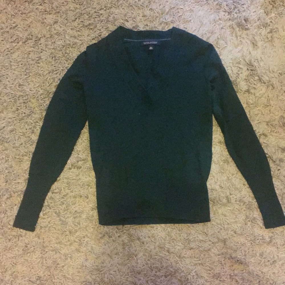 Banana Republic silk cotton cashmere green sweater